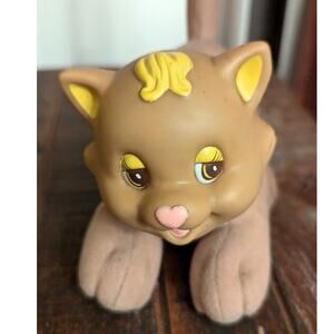 VINTAGE 1990's TALENTOY FACTORY BROWN KITTY CAT STUFFED ANIMAL PLUSH TOY